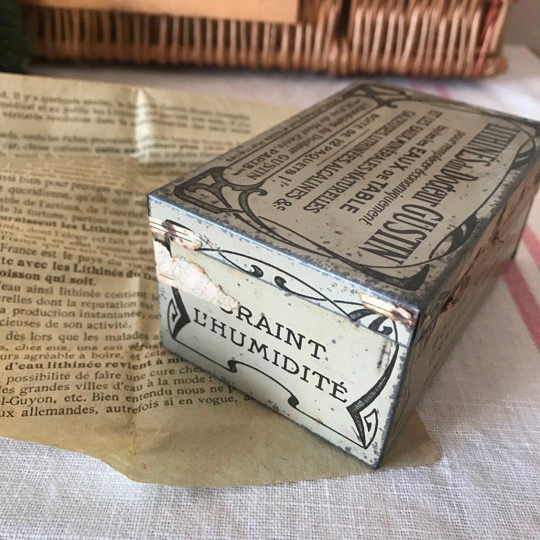 レア　フランスアンティーク　TIN 缶　説明書付き　コレクターズアイテム