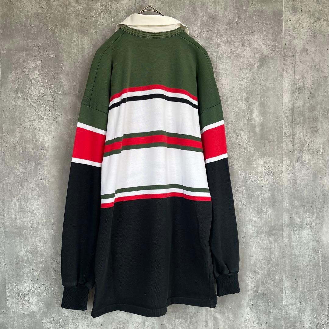 【ニュージーランド製】カンタベリー 長袖 ラガーシャツ オールブラックス 古着