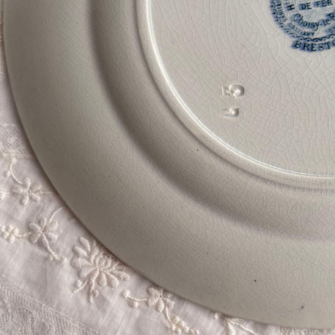 フランスアンティーク　ショワジールロイ　Choisy BRESTOIS　平皿