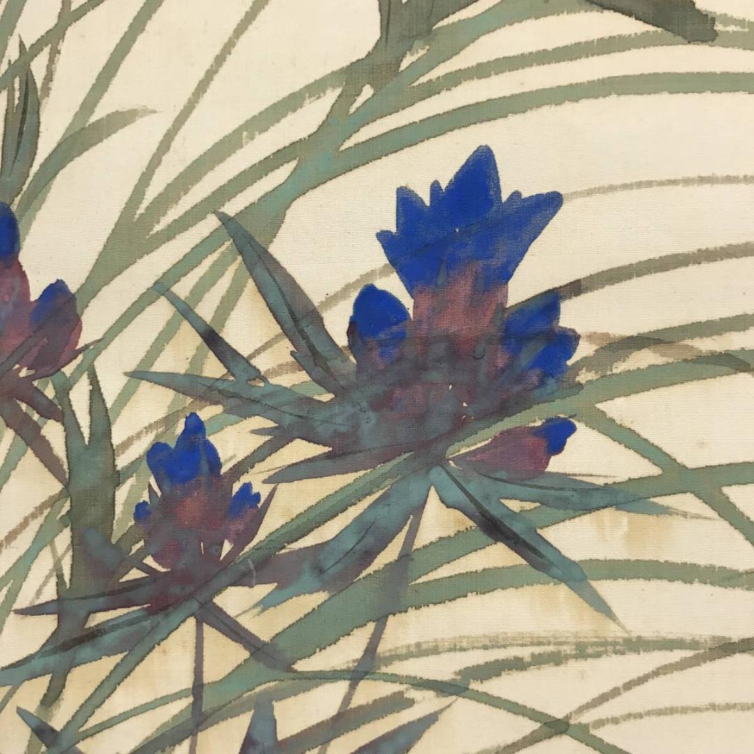 【真作】佐野五風/秋草図/草花図/掛軸/名家伝来/AC-479