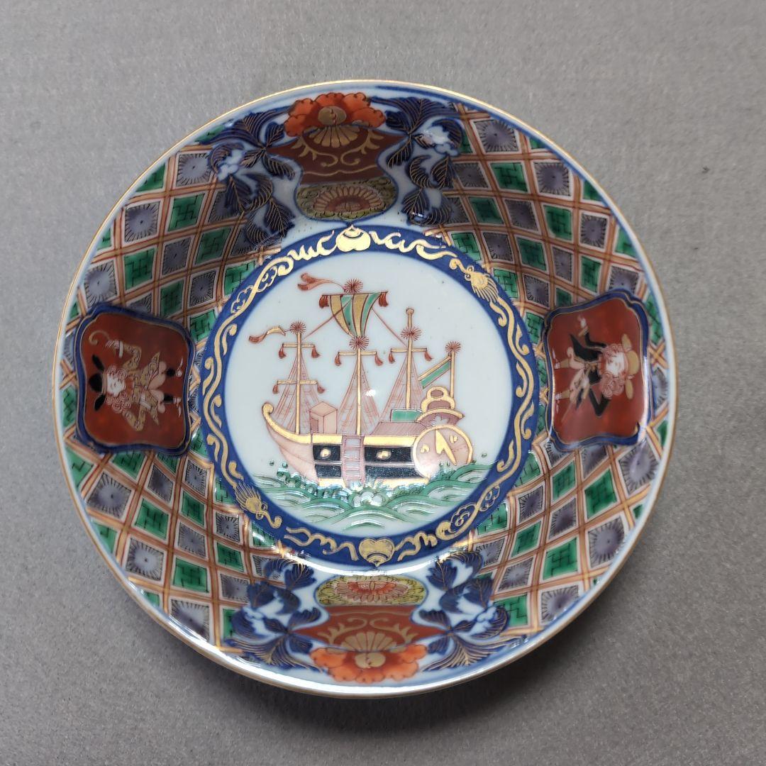 色絵南蛮船文深鉢　色絵南蛮人文深鉢　伊万里南蛮船文深鉢　伊万里南蛮人文深鉢