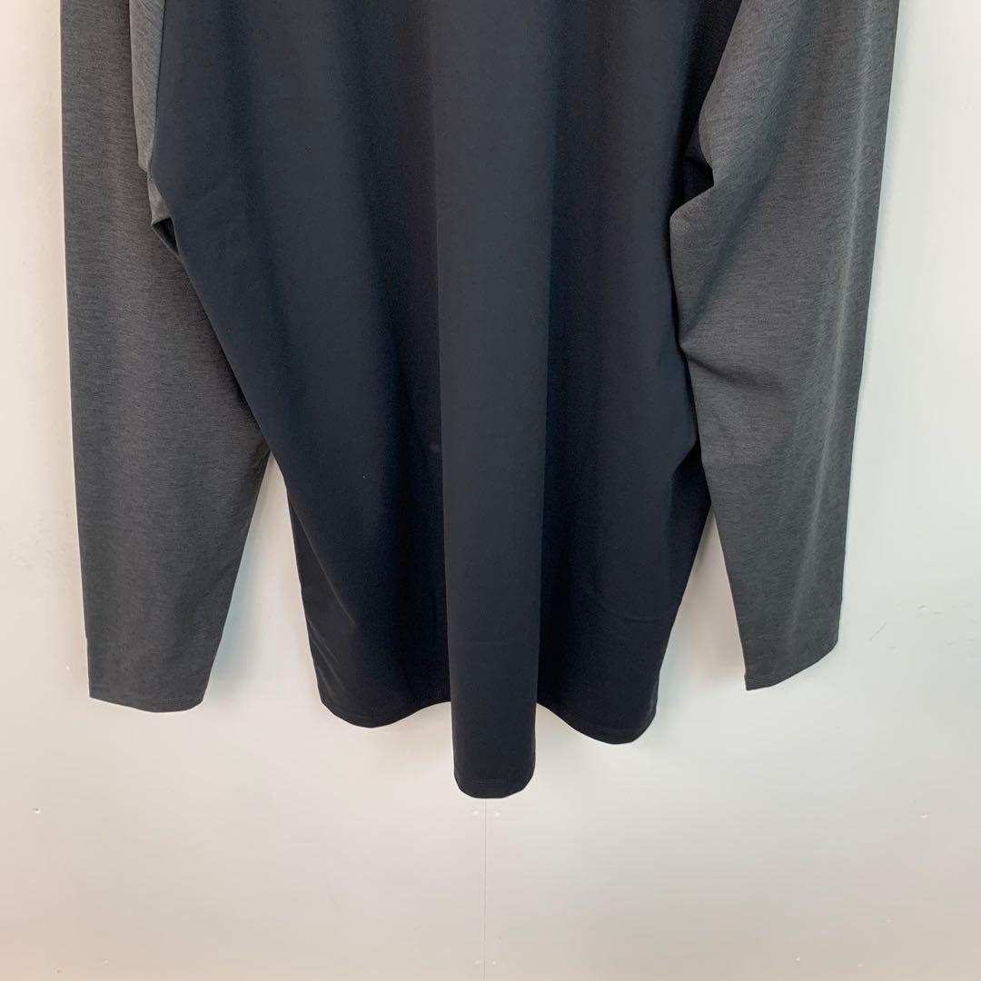 新品 未使用 PXG ツートーン ロングスリーブ モックネック ブラック L