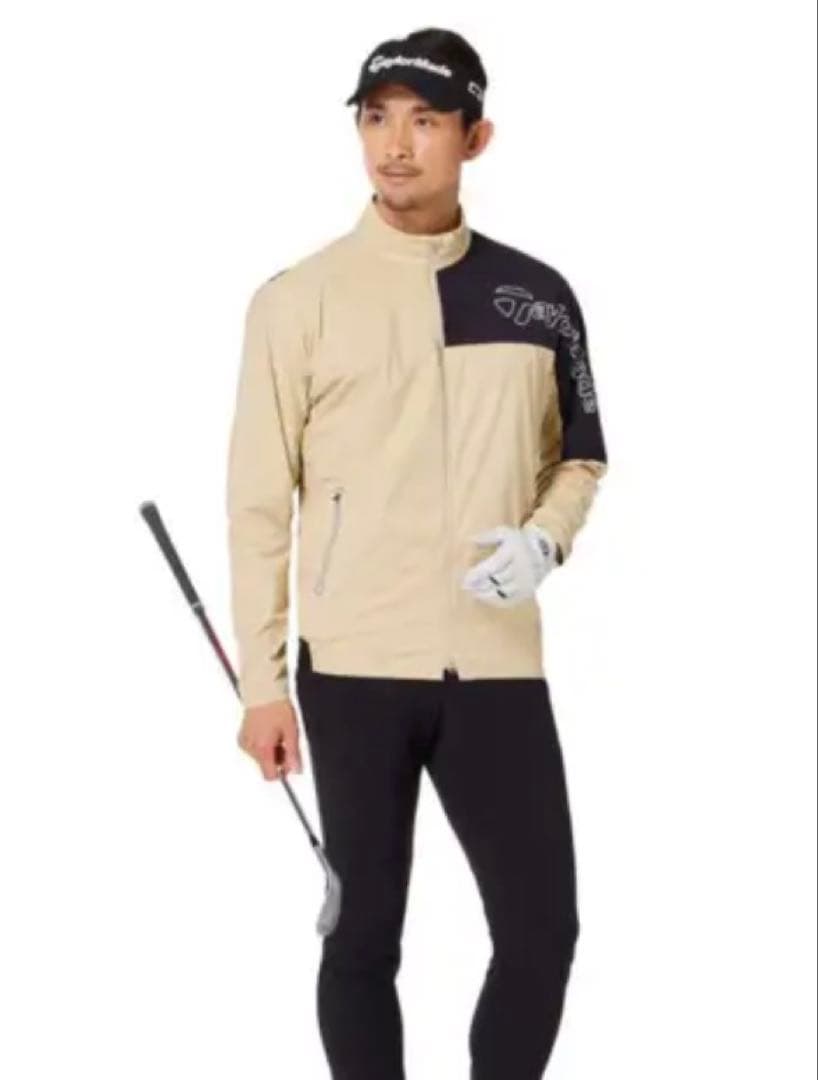 TaylorMade ゴルフジャケット ベージュ/黒
