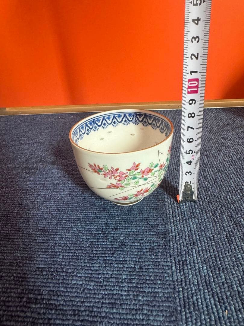 1809  其泉　蛍草花文　湯呑　5客　金彩　未使用