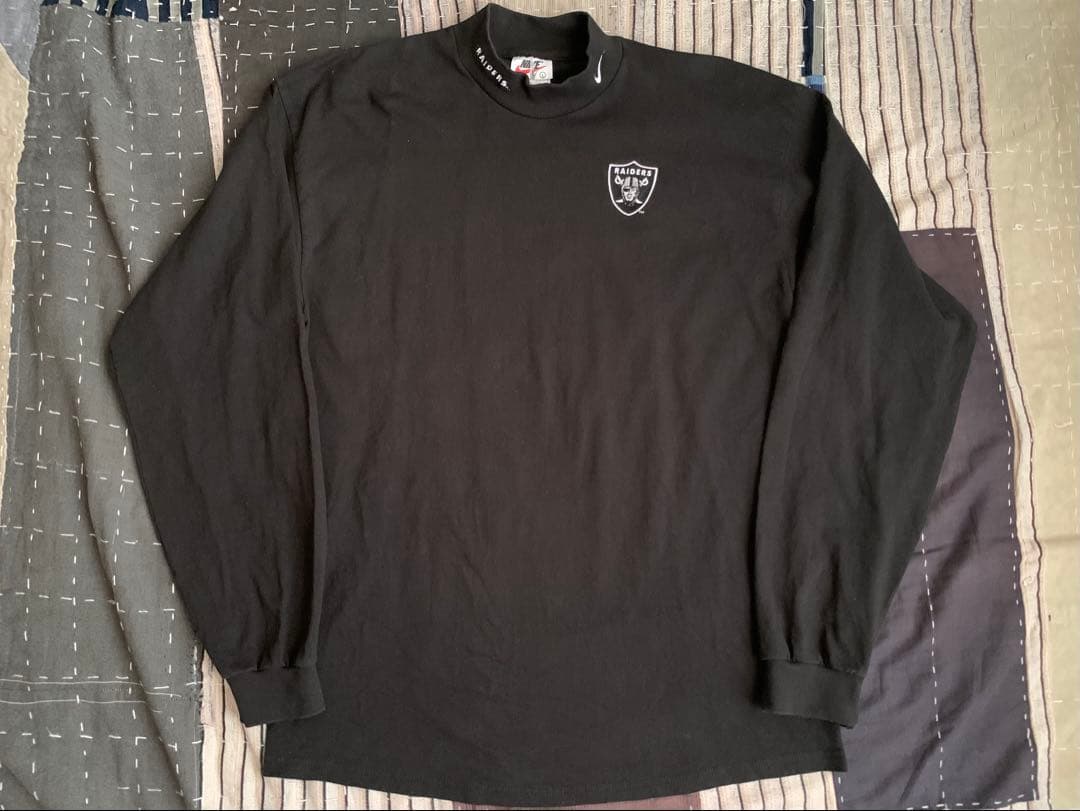 90s Lサイズ nike モックネック vtg カットソー レイダース ナイキ