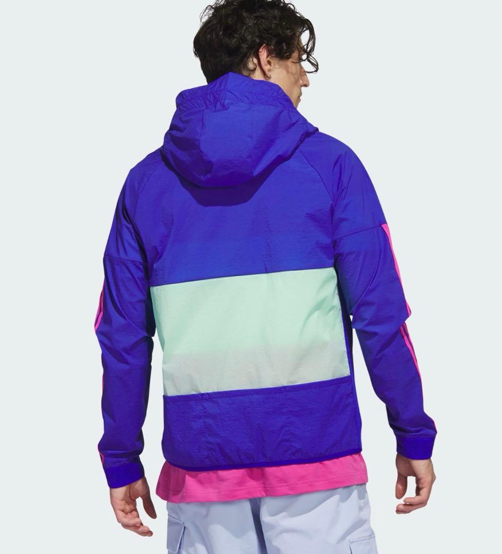アディダス ADICROSS カラーブロック フルジップフーディージャケット