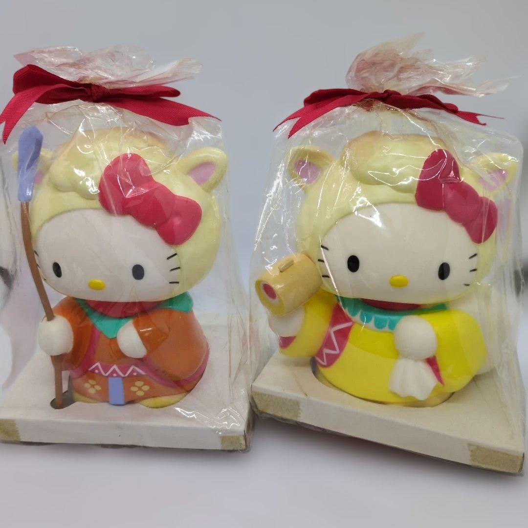 64/ ハローキティ 七福ひつじきてぃ貯金箱 7体セット