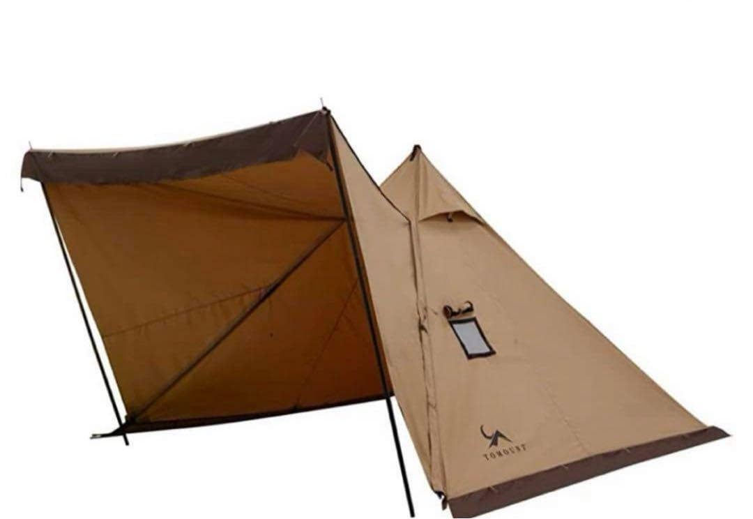 ブラウン TOMOUNT ワンポールテント 1.7m TC ポリコットン