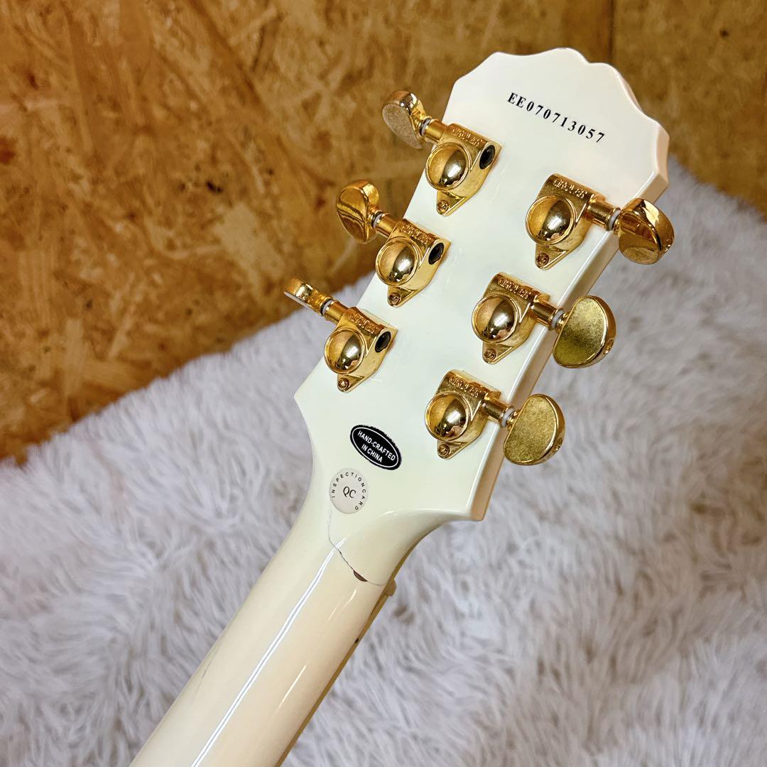 EPIPHONE レスポールカスタム ホワイト 訳アリ エピフォン