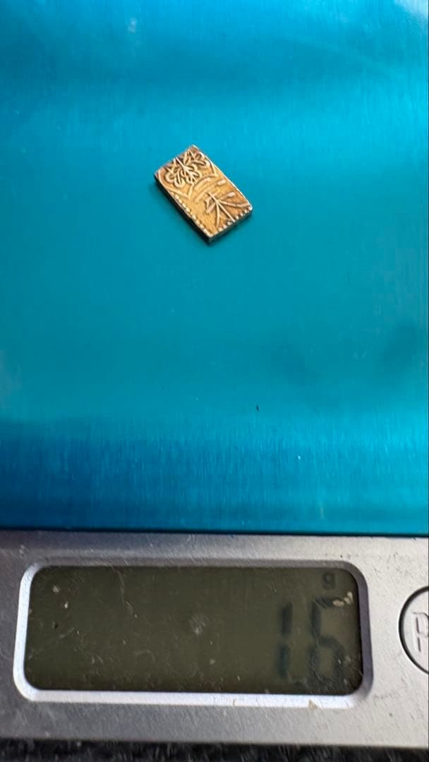 天保二朱判金（1832〜1858）本物　古金貨　江戸期　1.63g　日本貨幣