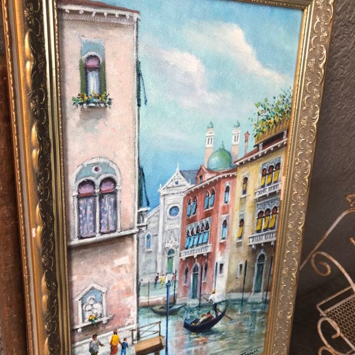 希少！ヴェネチア　水の都　絵画　ビンテージ イタリア　ヨーロッパ欧州インテリア