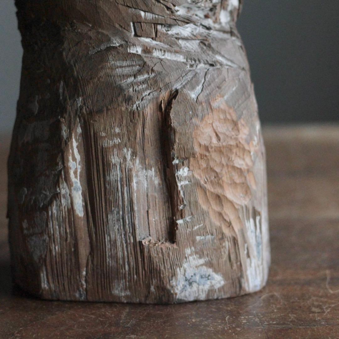 古い 木彫 恵比寿さま 民芸 民衆仏 古美術 古道具ア ンティーク オブジェ