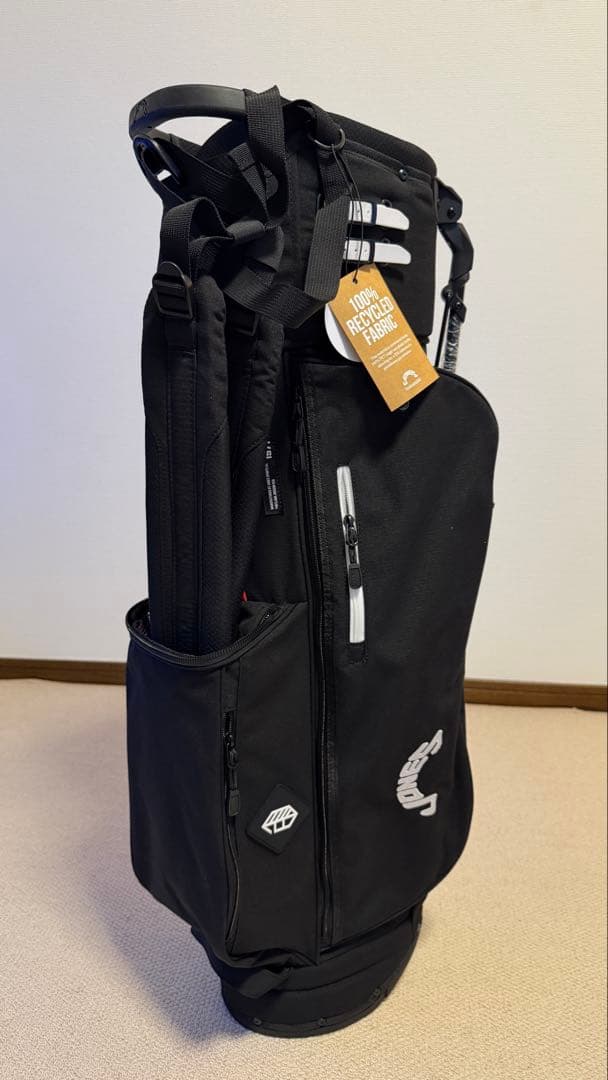 JONESのロゴ刺繍付キャディバッグ　ブラック　レア