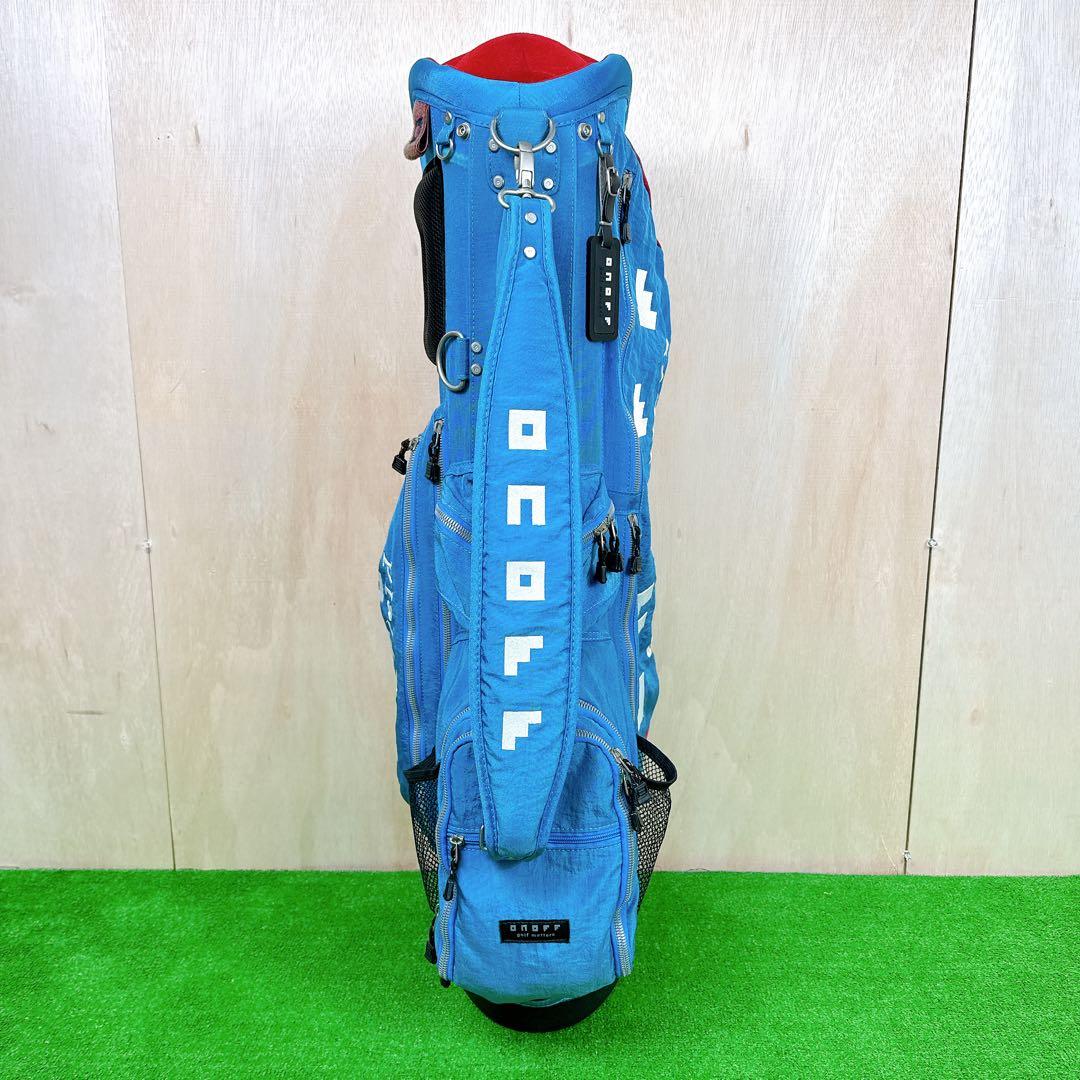 【良品】 ONOFF スタンド式 キャディバッグ 軽量 9.0型 水色