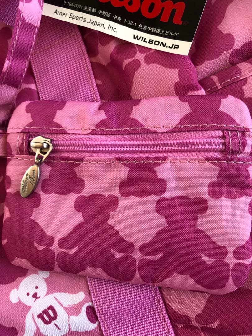 新品　ウィルソン　ベア　ポーチ付　テニス　トート　バッグ　ゴルフ　クマ