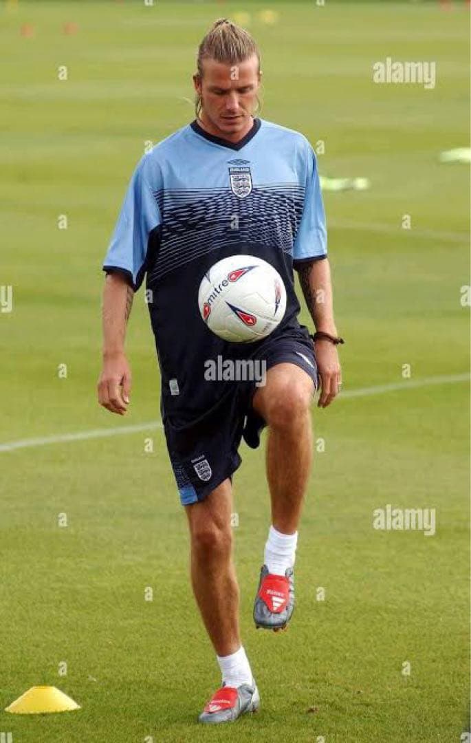 ベッカム　実使用　直筆サイン　イングランド代表　証明書・写真付　ザ・ダグアウト