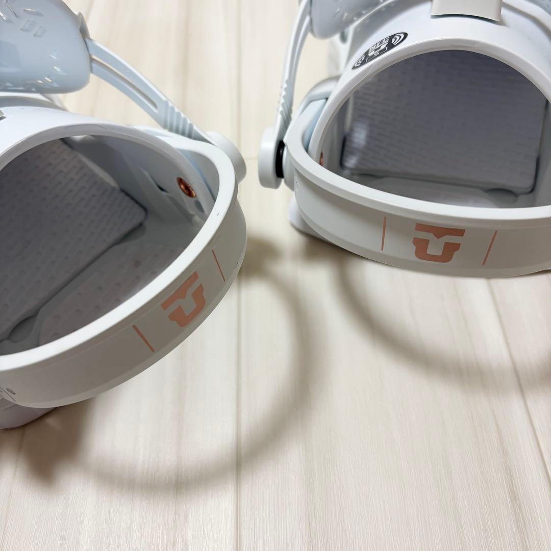 UNION Juliet ホワイト サンドピンク スノーボードビンディング　S