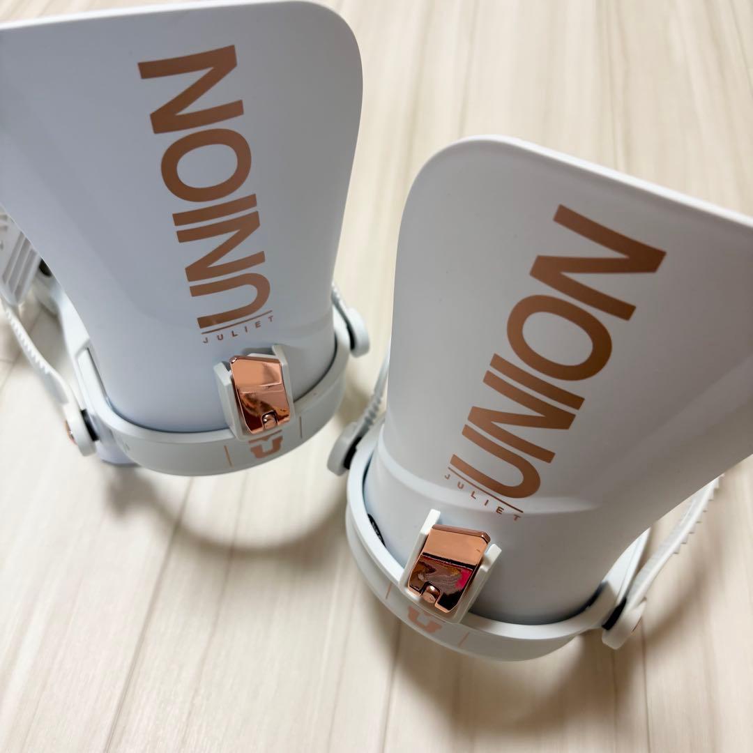 UNION Juliet ホワイト サンドピンク スノーボードビンディング　S