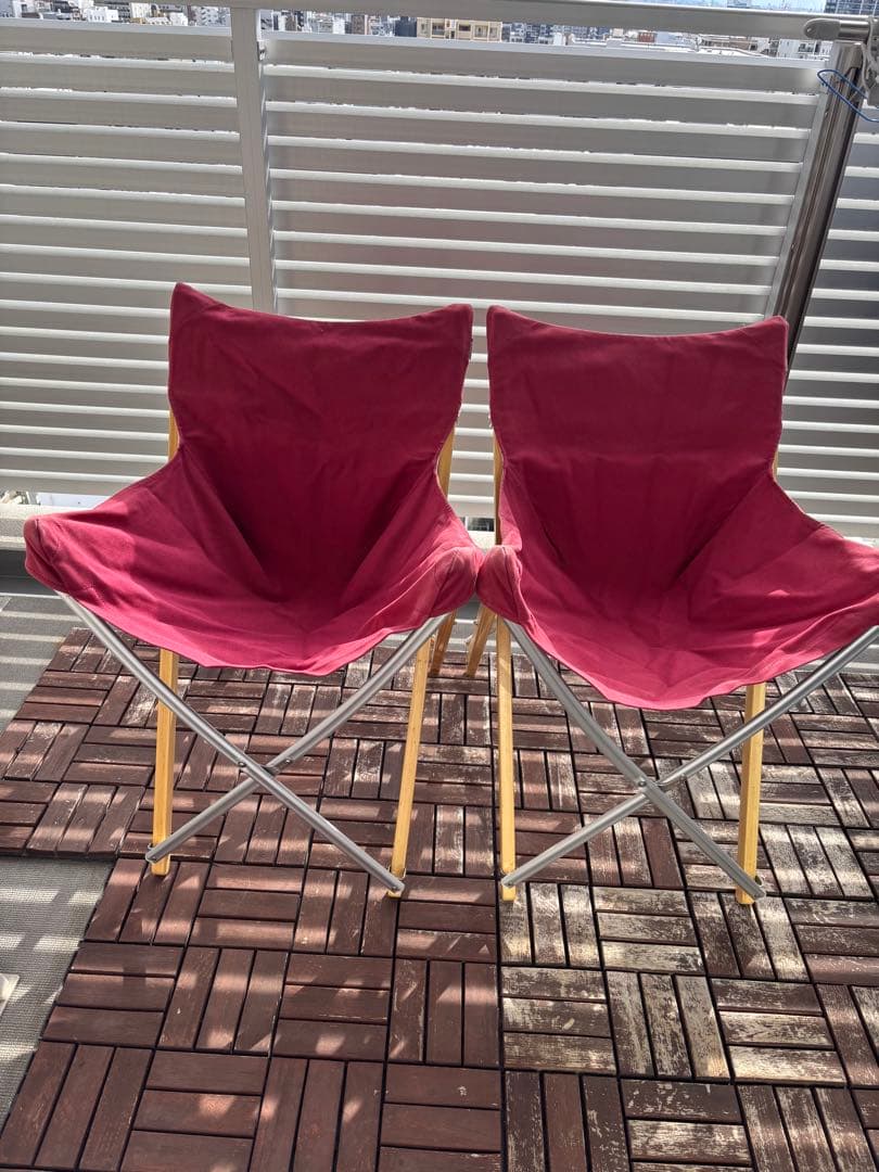 スノーピーク / テイクチェアー(希少:エンジ色) 2脚セット