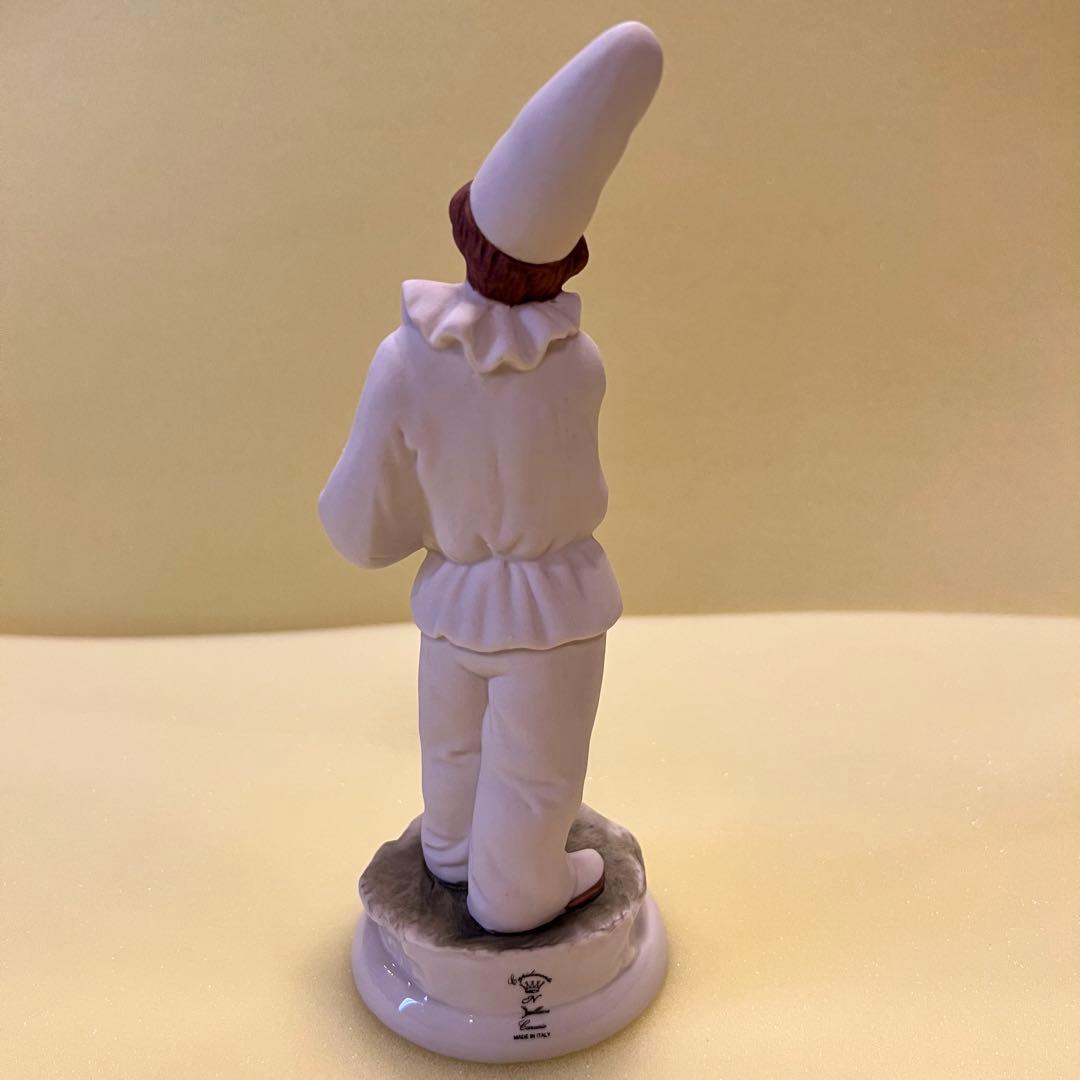 カポディモンテ　イタリア製　陶人形　ピエロ　置物　フィギュア　クリスマス　ギフト