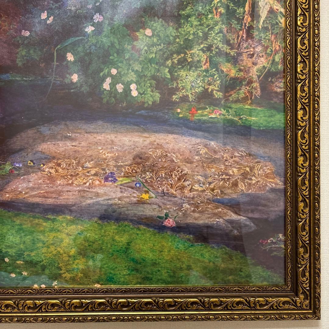 オフィーリア ミレイ　油彩画　額装品　アート