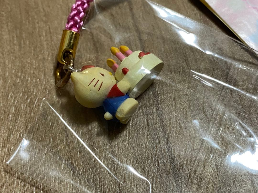 ハローキティ ストラップ 根付 ねつけ ケーキ KITTY&MIMMY 28th