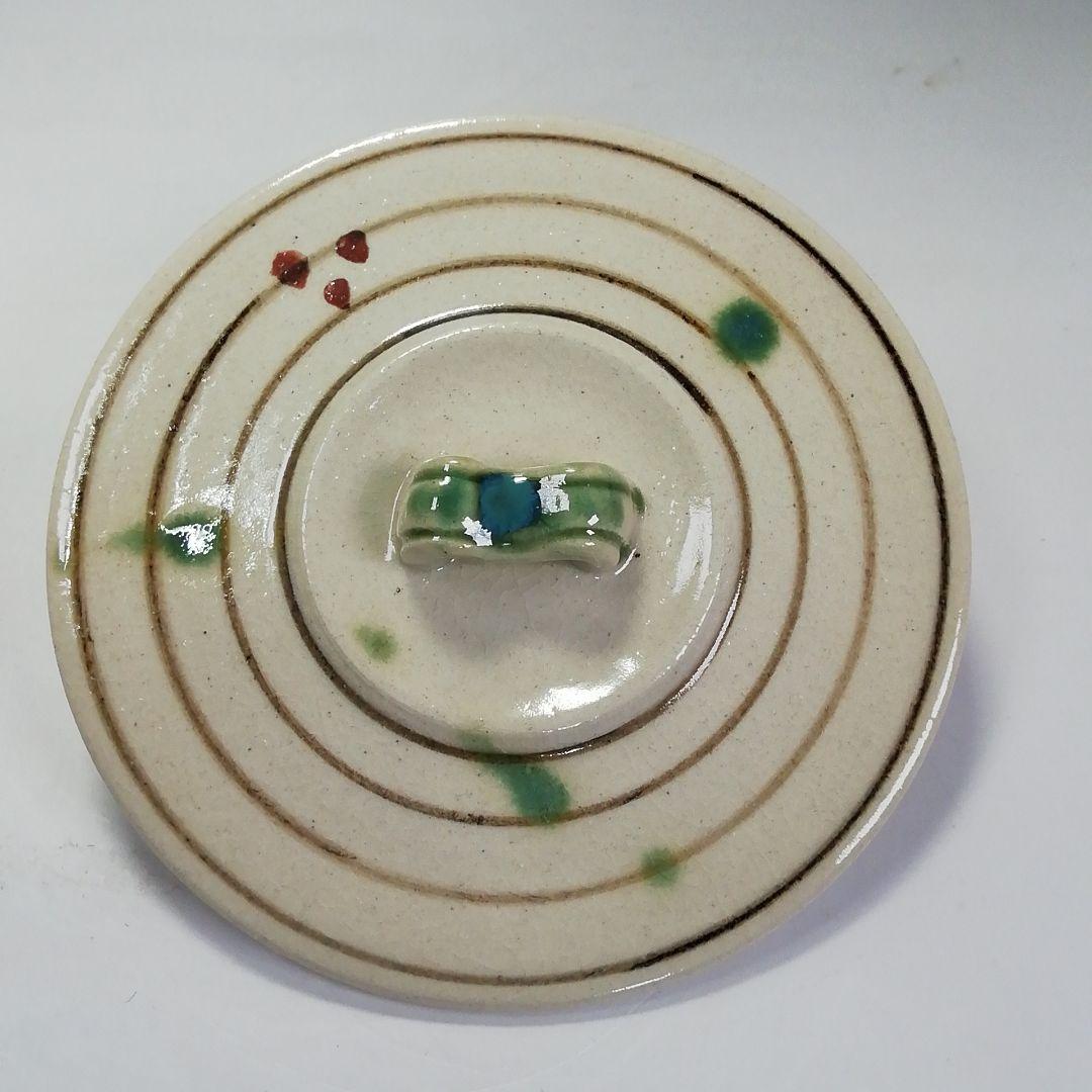 Ｓ６４３　水指　『織部』『山十窯　加藤光右衛門』　共箱　茶道具