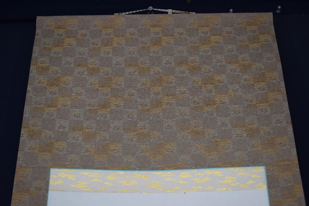 【真作】中島碧水/高啓詩/中国民時代の詩人/満衣血/掛軸☆宝船☆Y-670　JM