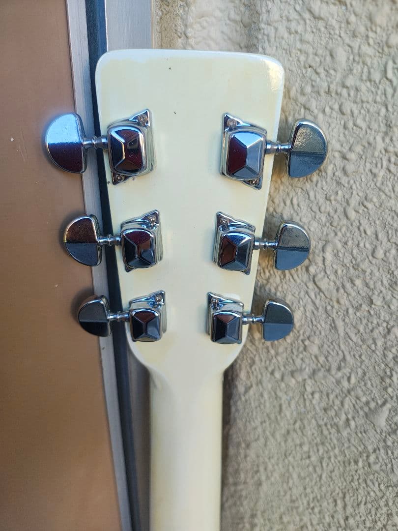 経年 超美品 昭和レトロ 白いギター Excess W-1300 PU付エレアコ