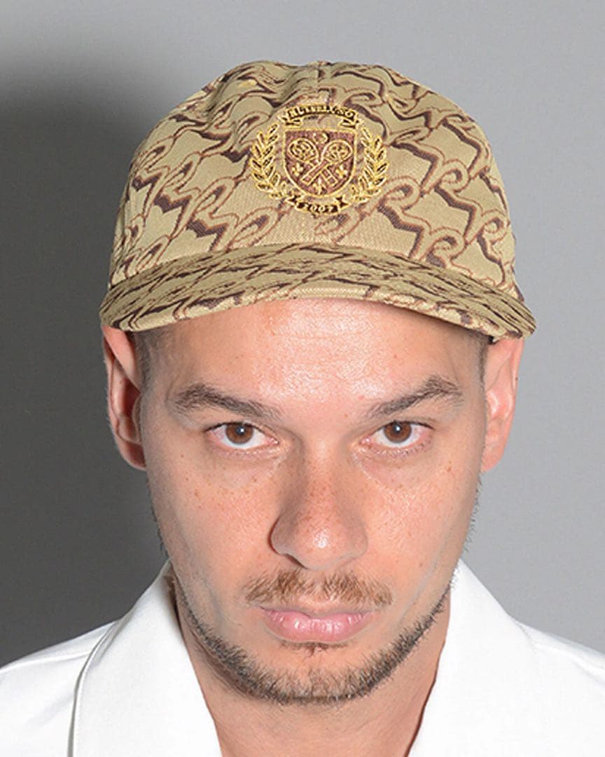 Russeluno MONOGRAM CAP ルチャ　総柄　ベージュ　ブラウン系