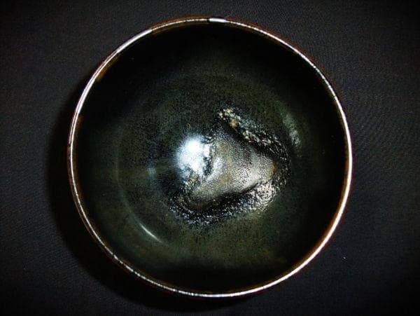 黒薩摩 慶田窯 銘「きりしま」寸尾作 抹茶碗 時代物 茶道具 骨董