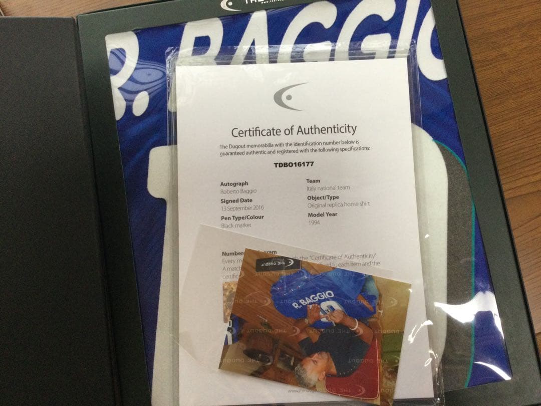 【dugout】ロベルトバッジョ直筆サイン入りユニフォーム