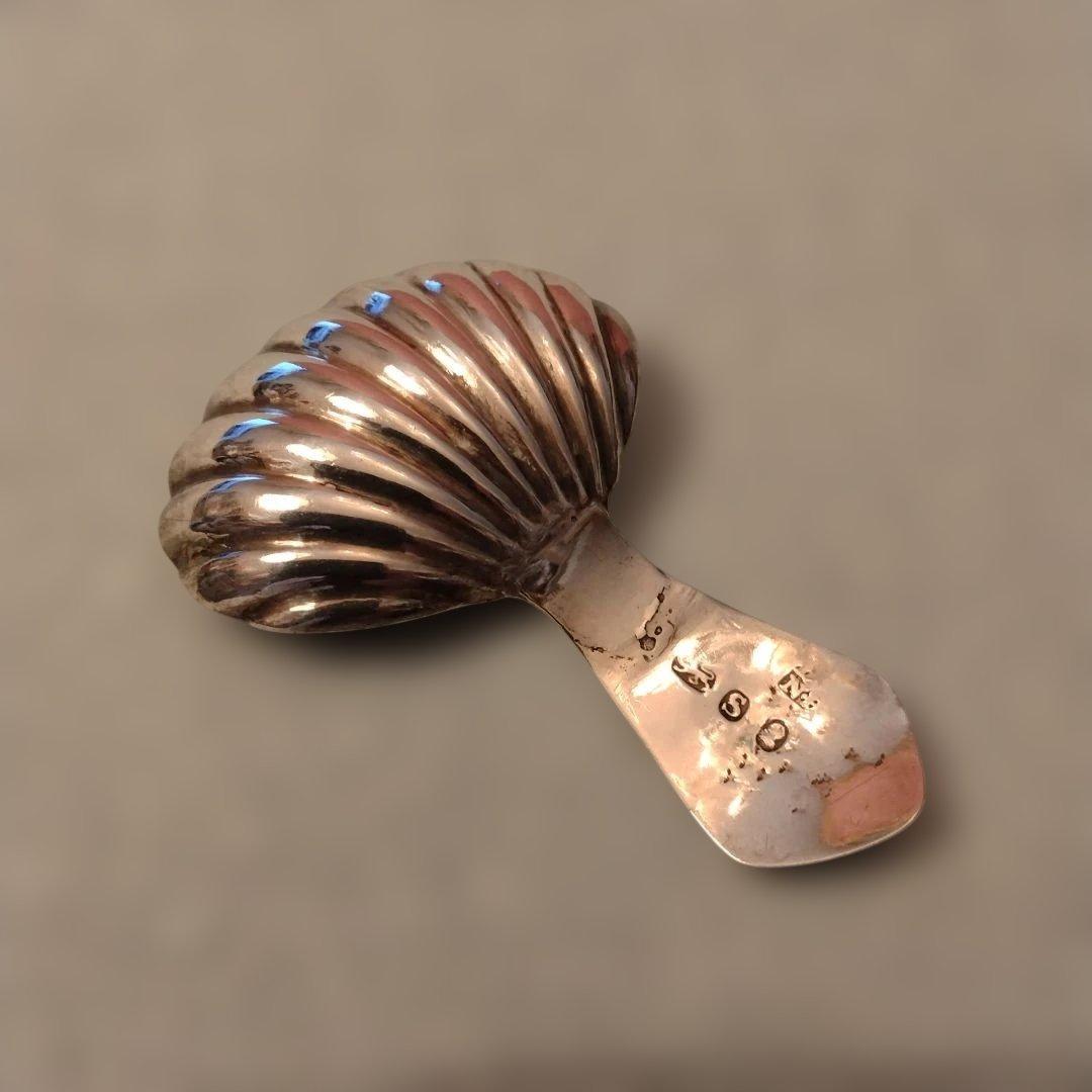 セール（8日まで）　　純銀　ティーキャディースプーン 1793年　直しあり