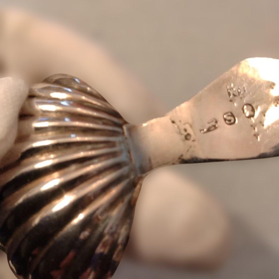 セール（8日まで）　　純銀　ティーキャディースプーン 1793年　直しあり