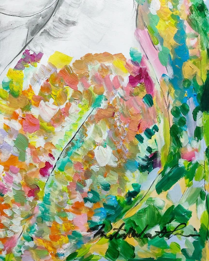 〚原画〛Love painting（水彩画、アクリル画、自作絵画、オリジナル）