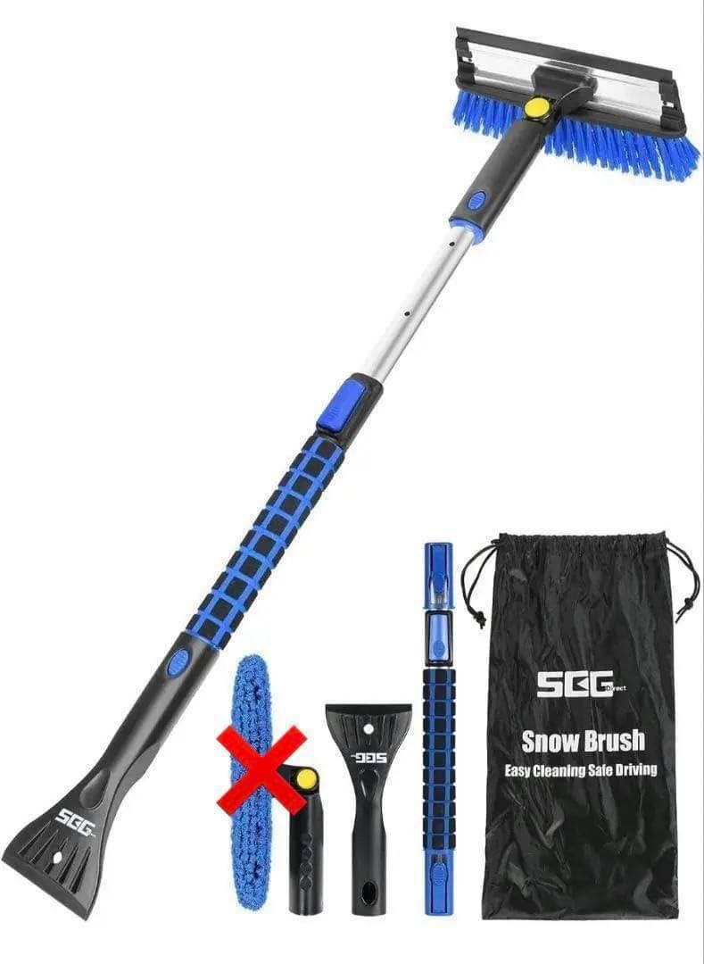 スノーブラシ 車用 除雪用 雪かき スキージ アイススクレーパー 伸縮式