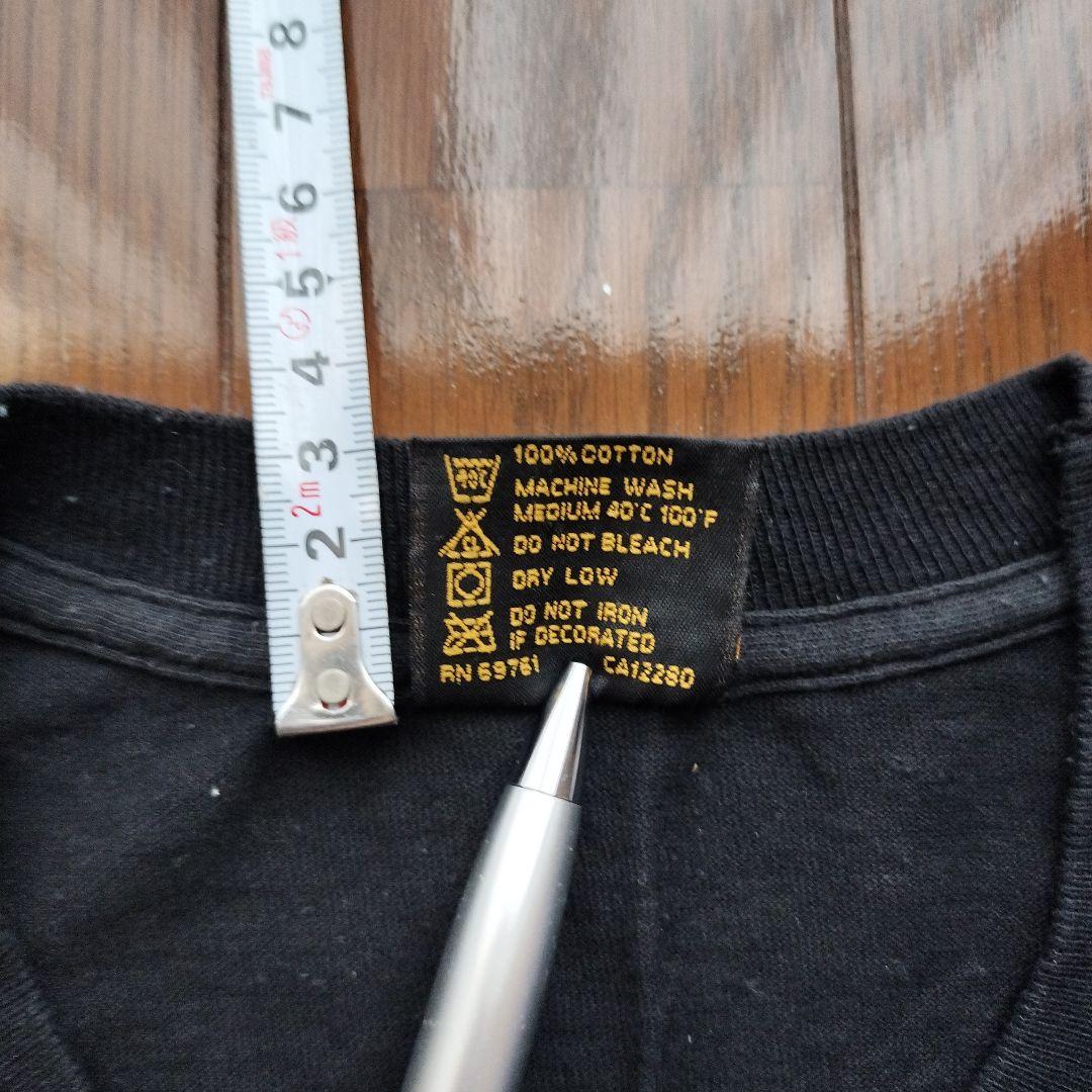 ガンズ　ゲフィン・レコード　UZU SUICIDE 刺繍ロゴ Tシャツ 黒