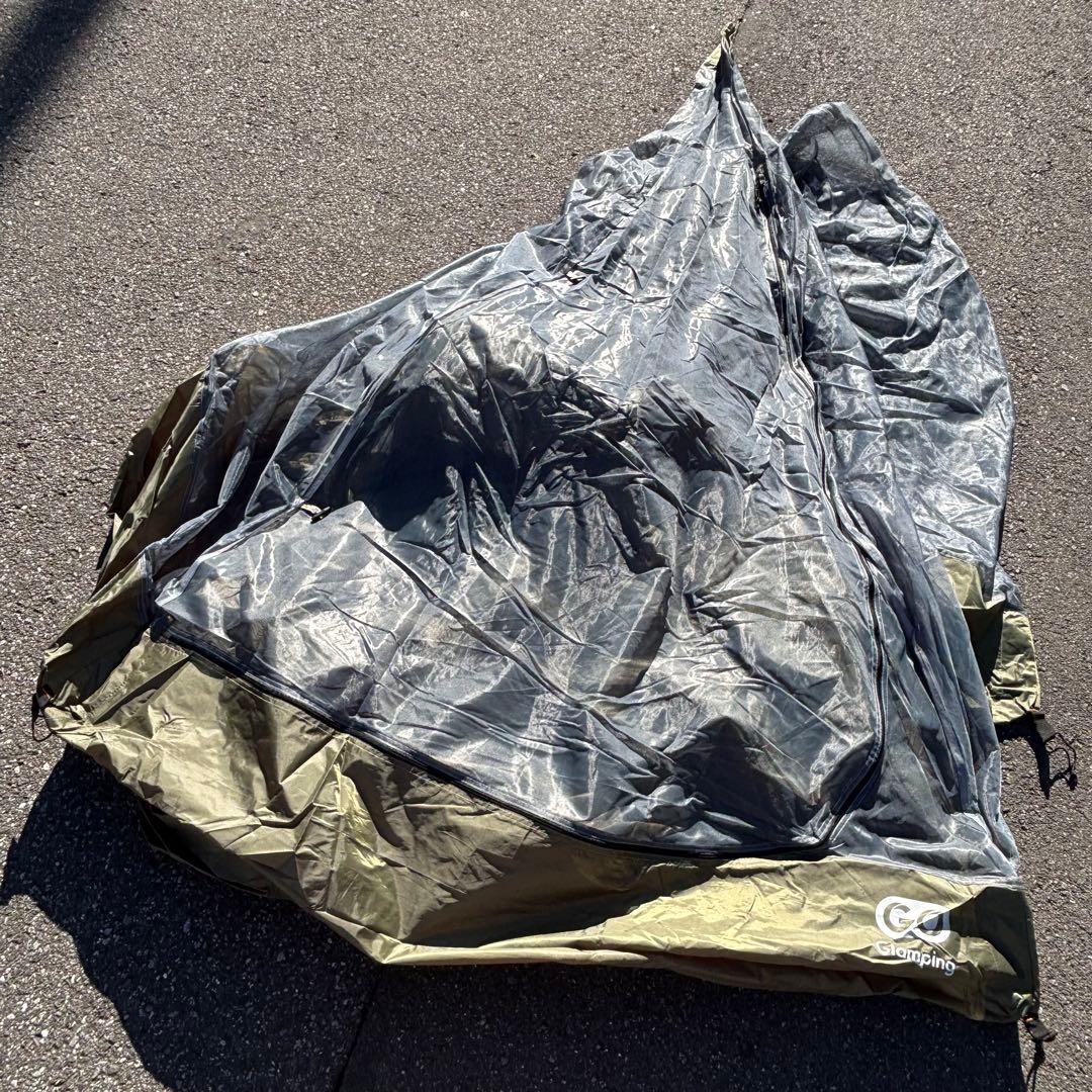 GO GLAMPING ワンポールテント カーキ　ソロ