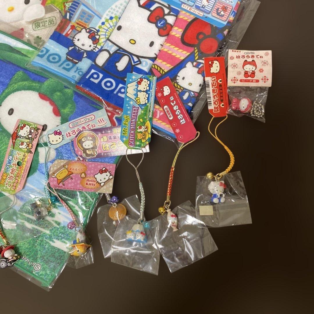 ご当地キティ ハンド・ミニタオル・巾着・根付セット