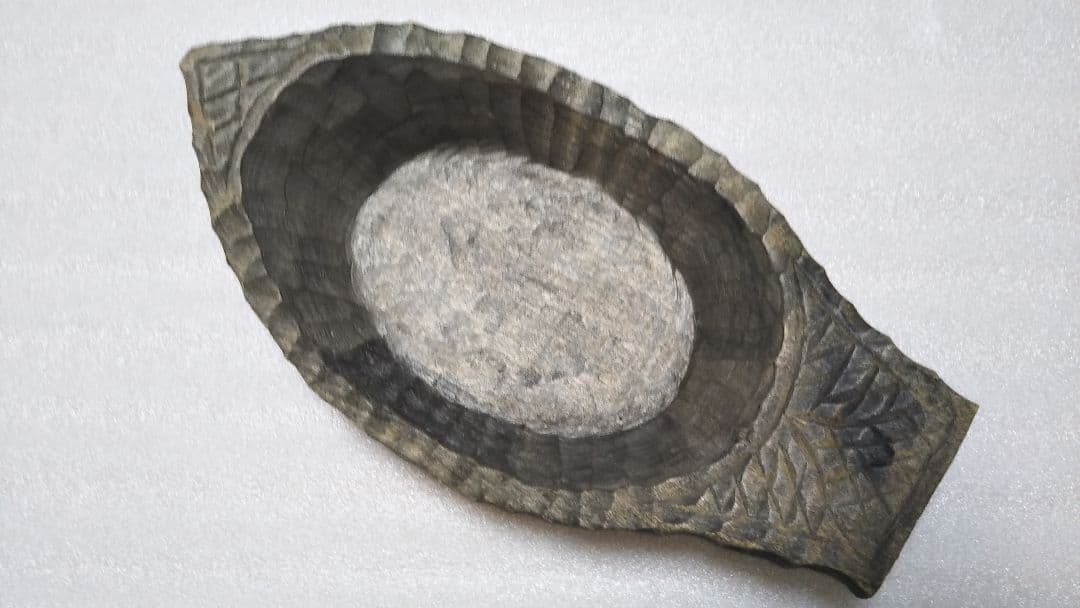 (値下げ)ニマ　アイヌ民具　木彫りの器　本場物美品