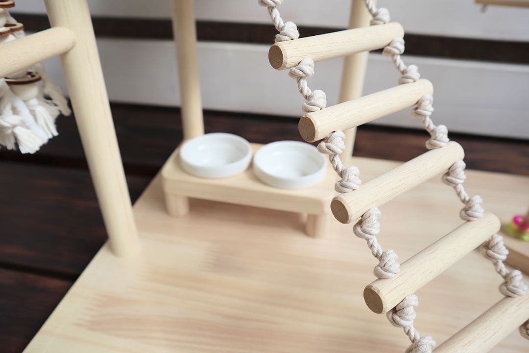 ことりのおおきなあそびば　ミラー付き　文鳥　インコ　バードアスレチック　ブランコ