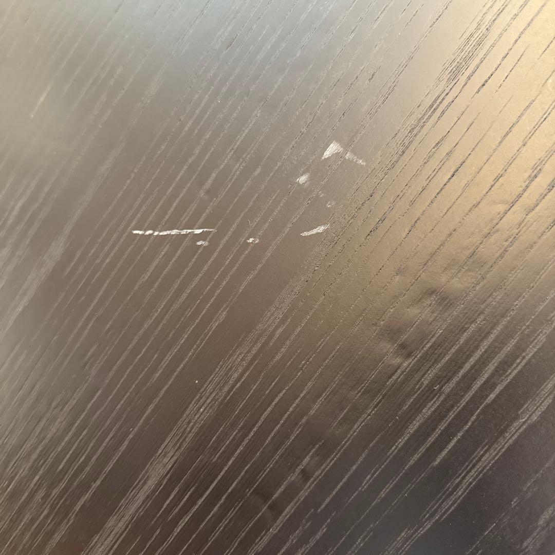 円形黒木製テーブル 金属脚付き　アクタス　ACTUS ローテーブル　MAXXA