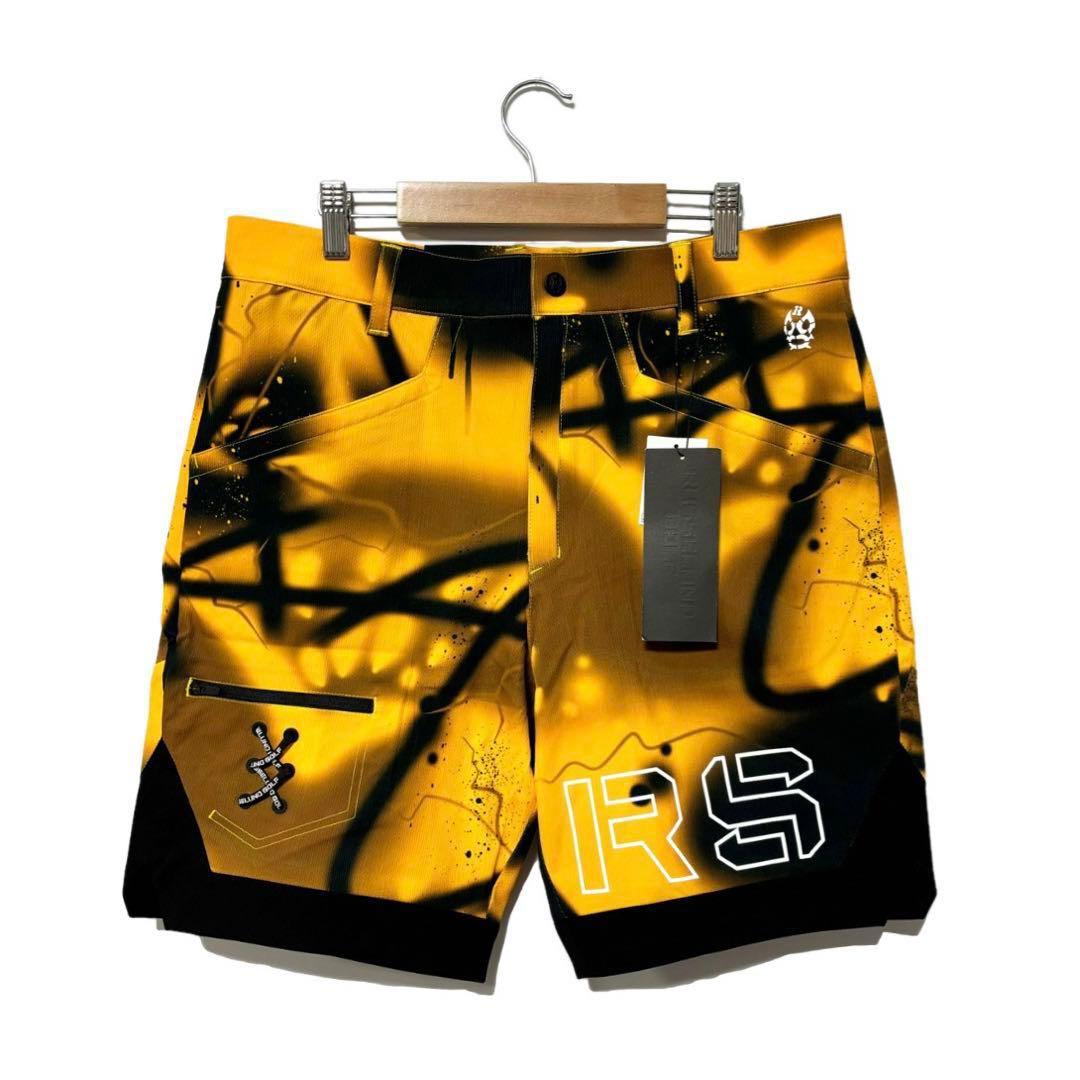 新品 ラッセルノ ゴルフ ロゴ ストレッチ ショーツ スプレー オレンジ M 4