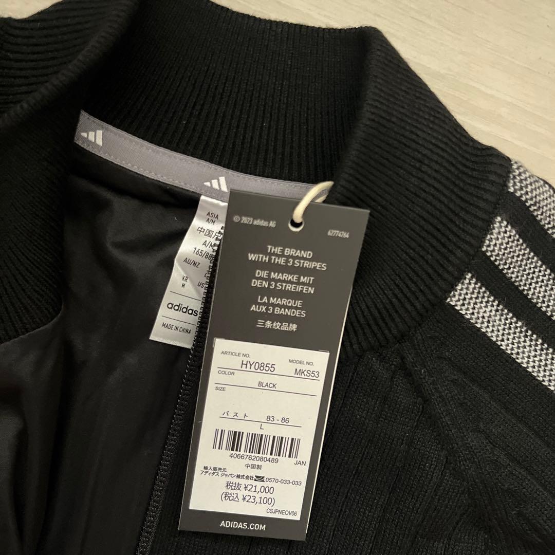 新品　アディダス　ゴルフ　防風　ニット　ジャケット／スカート　上下　L 黒