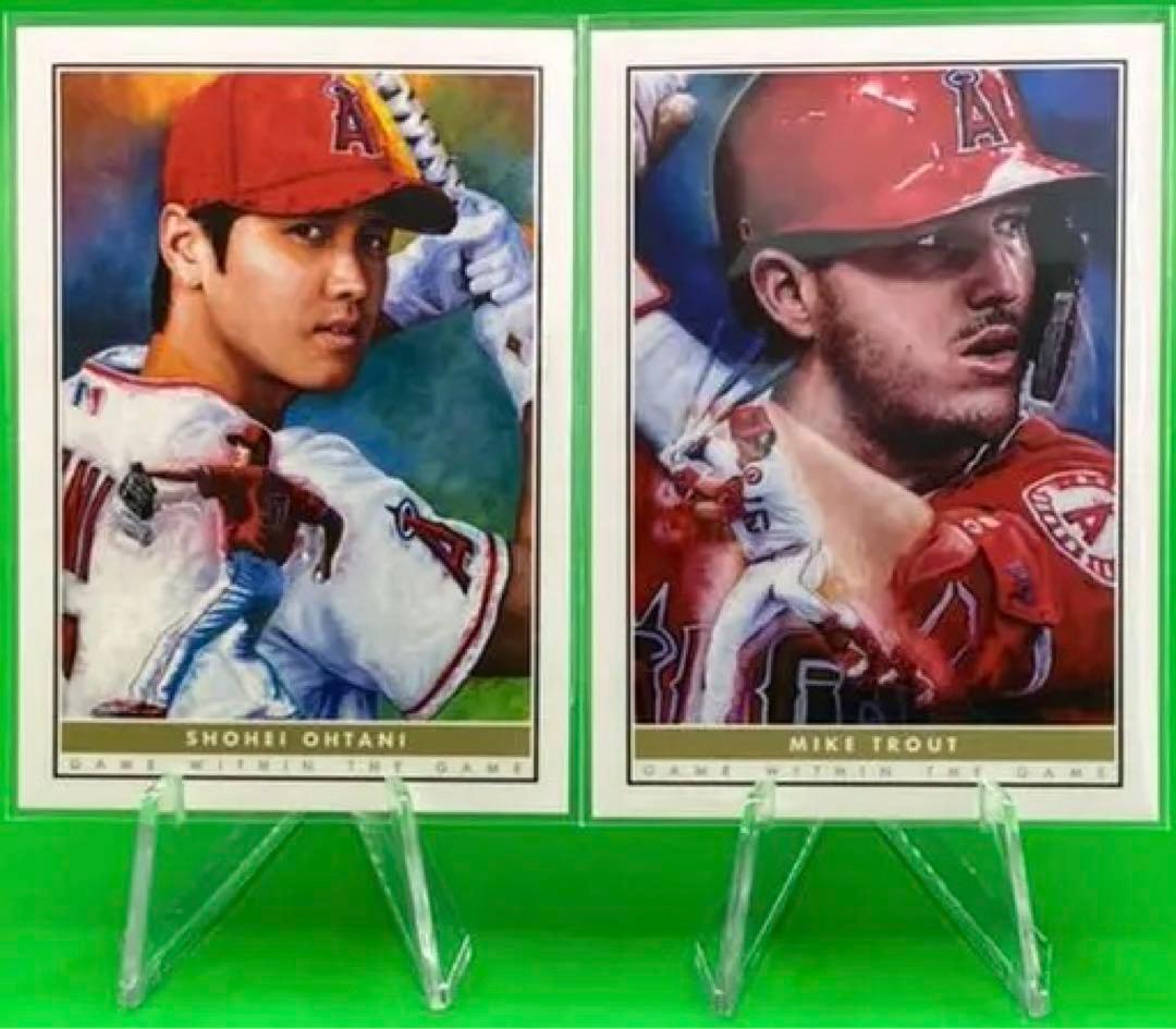 大谷 トラウト Topps Paul Jennis Art Inside