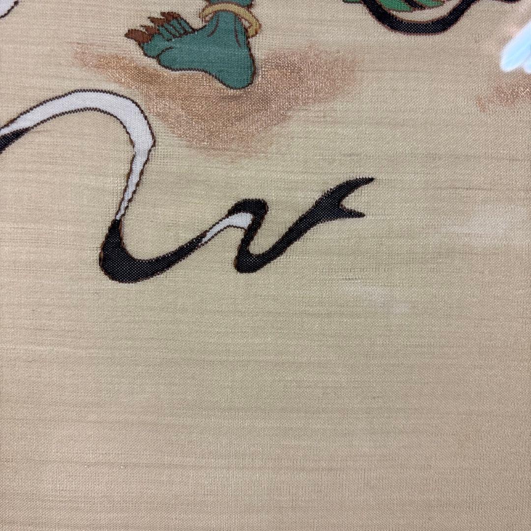 織物　風神雷神図　額装