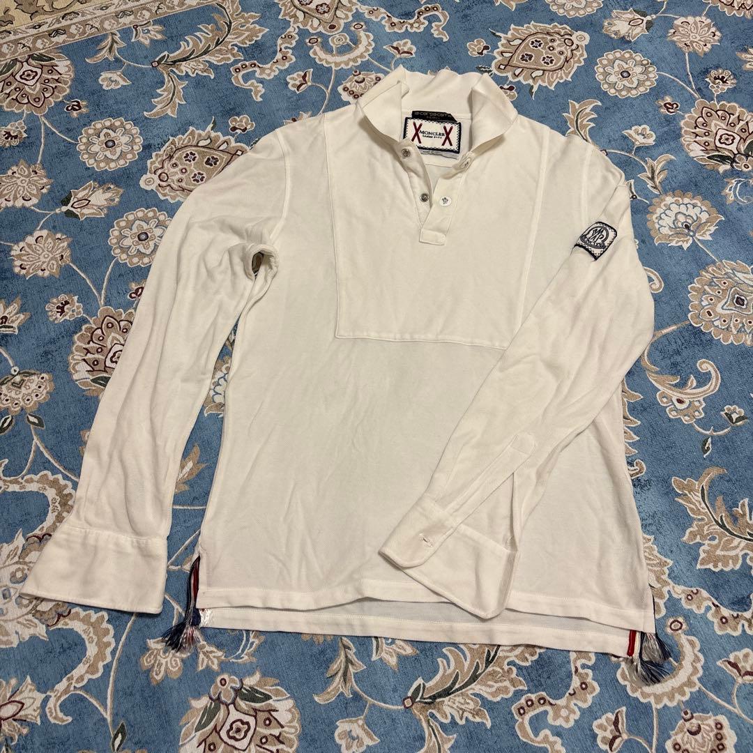 MONCLER長袖ポロシャツ トリコロールディテール