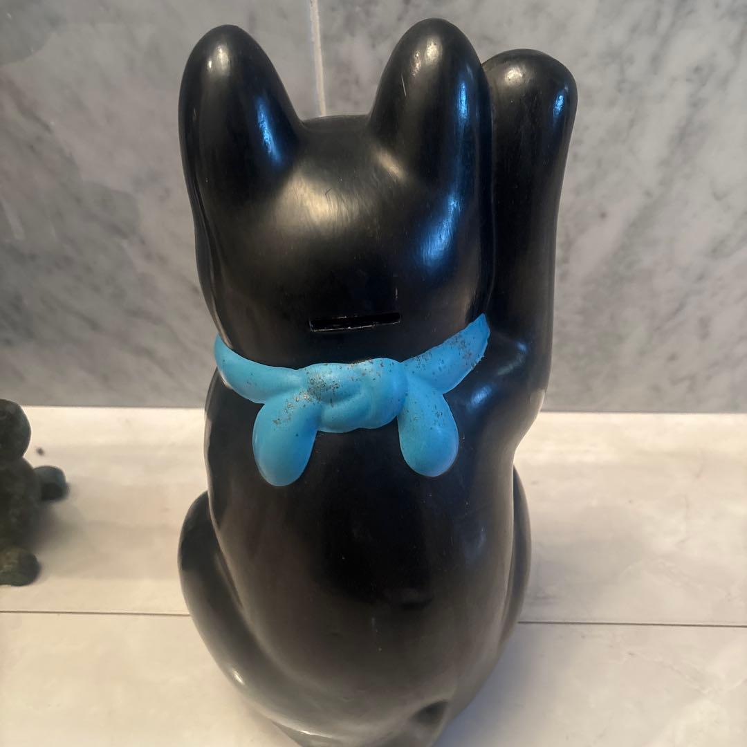 アンティーク妖艶な瞳とシュッとしたお顔立ちおかめさんが福を運ぶ特大招き猫