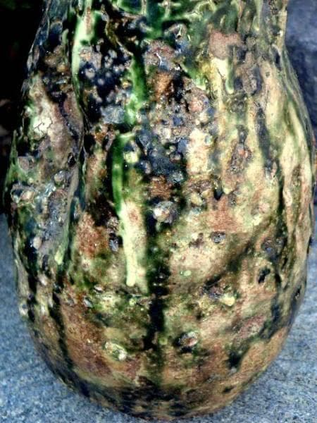 ♥時代♥　織部　♥双耳♥　花器　花瓶　骨董　古玩