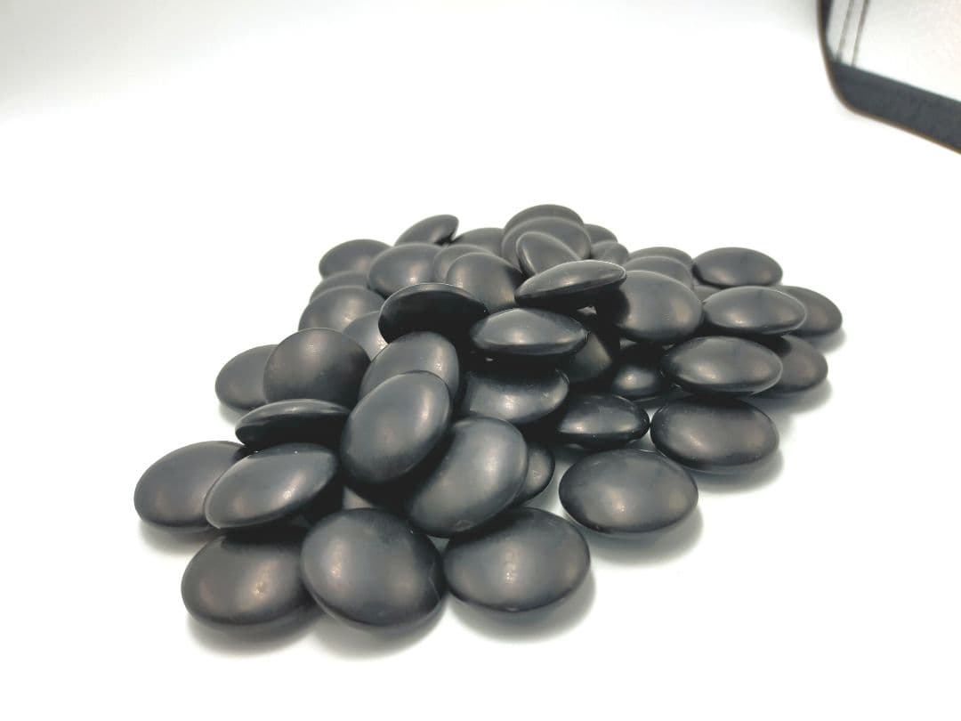 【レア】蛤碁石 那智黒石 碁笥セット 白188黒182個 直径約2cm 19路盤